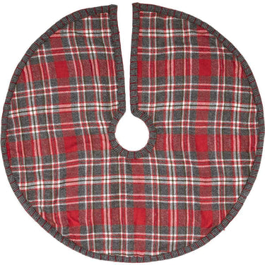 Anderson Plaid Mini Christmas Tree Skirt 21 VHC Brands - The Fox Decor